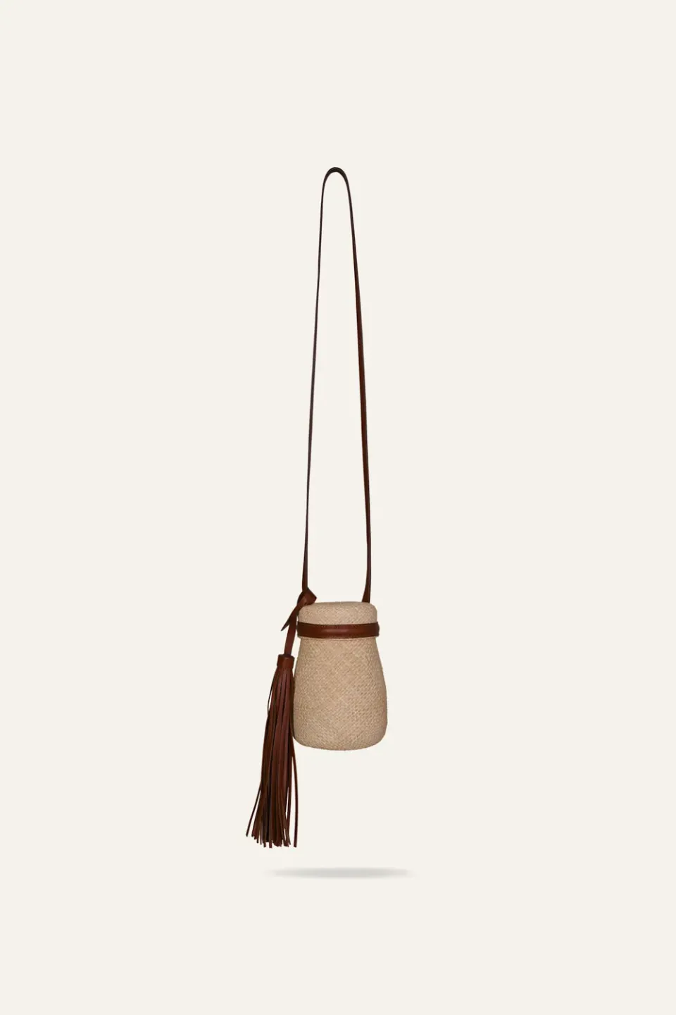 Johanna Ortiz The Provider Mochila borsa paglia ecru tracolla