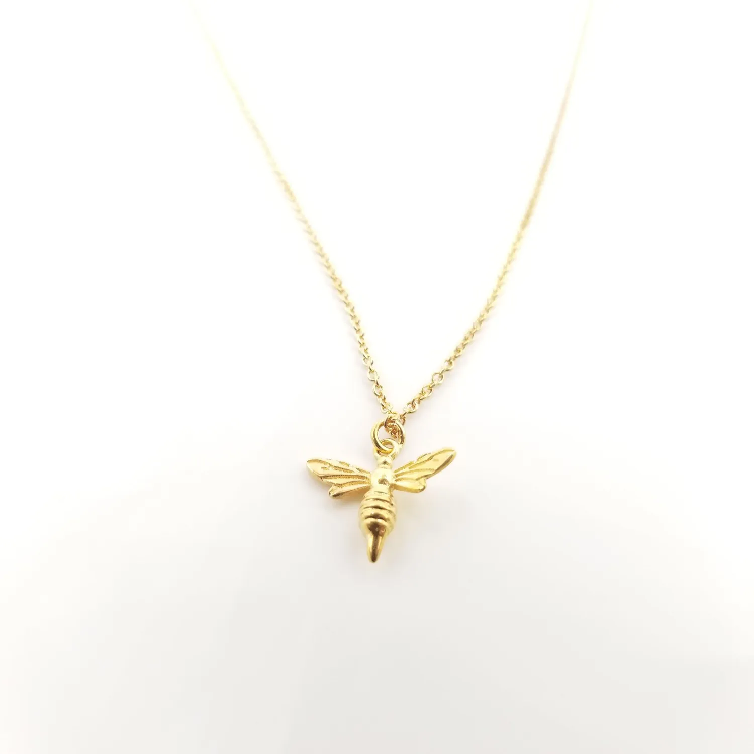 Our Dve Bee-tle Chain collana ape placcata oro 18kt