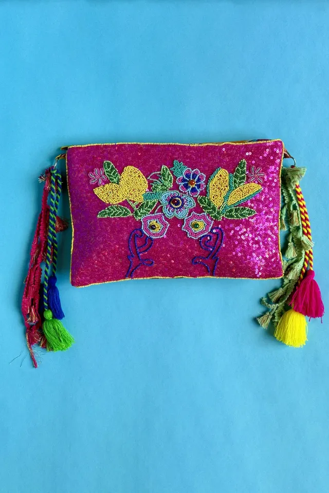 Antica Sartoria DV707 clutch fucsia in cotone