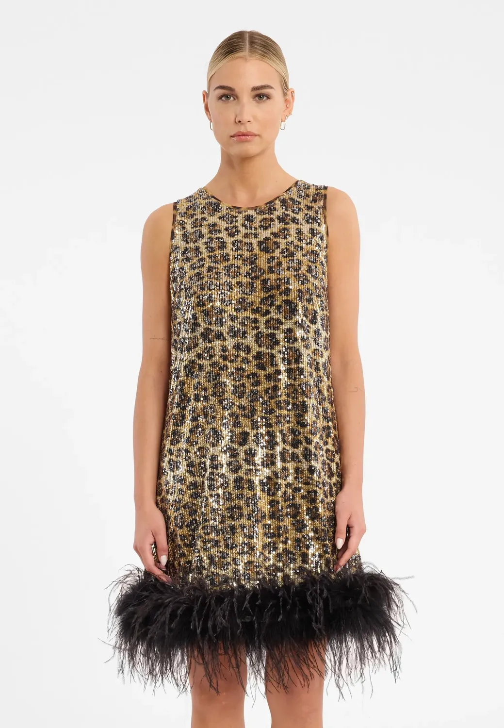 Ana Alcazar Celystis abito cocktail paillettes