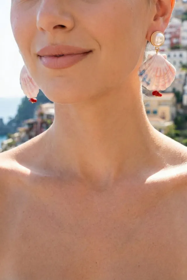 Antica Sartoria Marino FW052 orecchini pendenti rosa