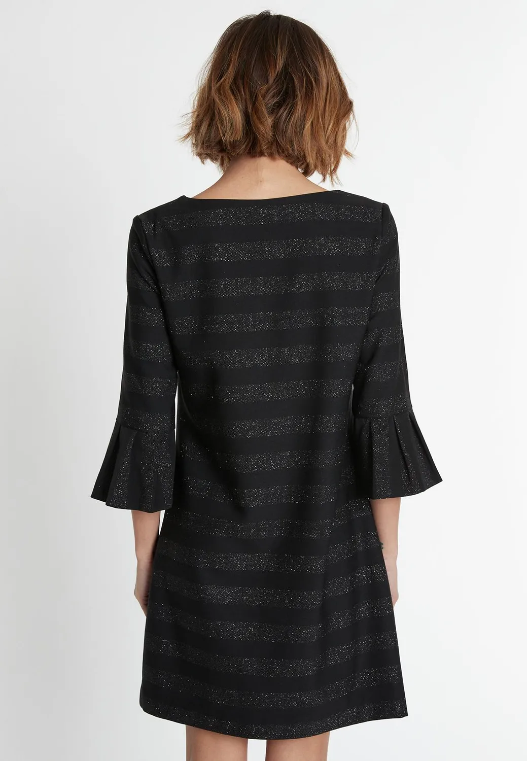 Ana Alcazar Samea abito linea A nero lurex