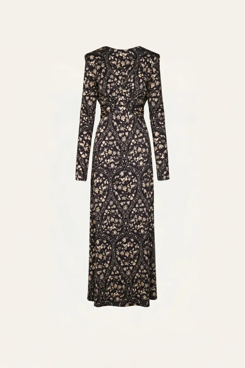 Johanna Ortiz Alma Playful Grace abito midi nero ecru jersey