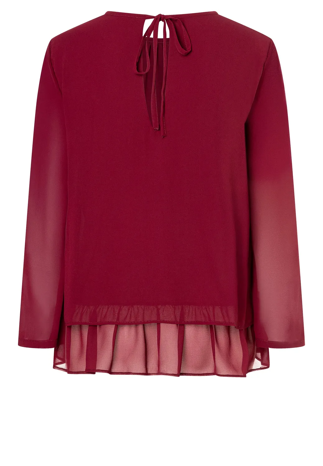 Ana Alcazar Cosmi top chiffon bordeaux ampio sera