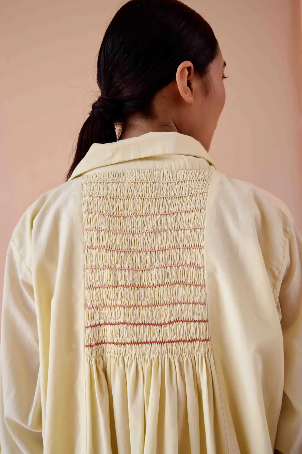 Our Dve Clara abito e giacca Yellow cotone regular fit