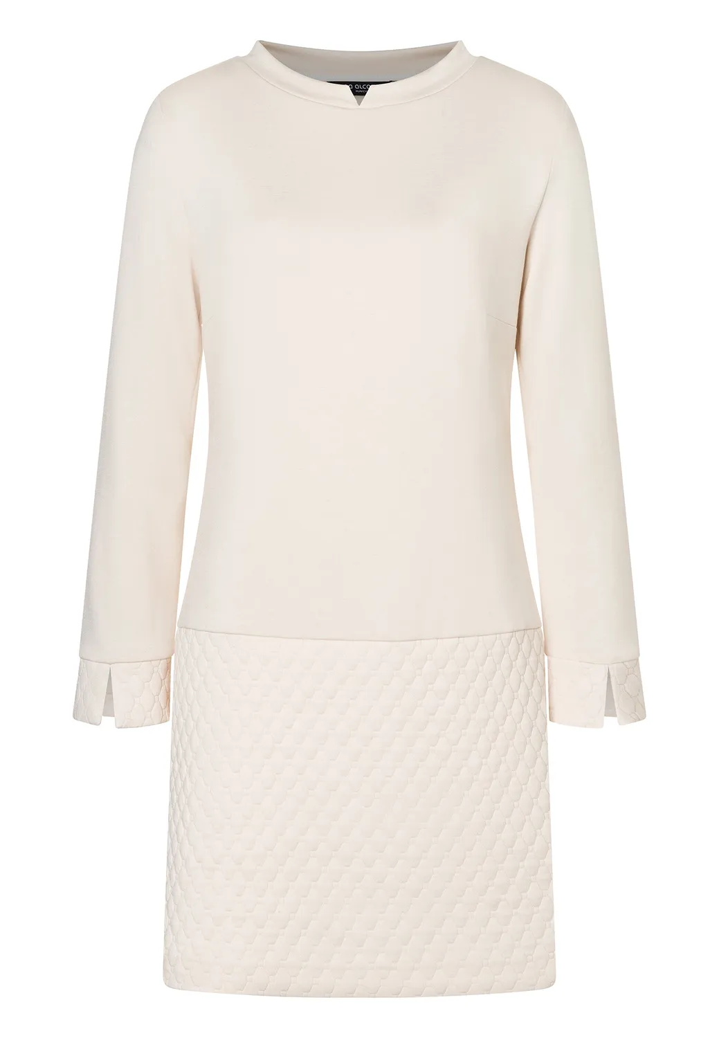 Ana Alcazar Adlena abito linea A bianco crema corto