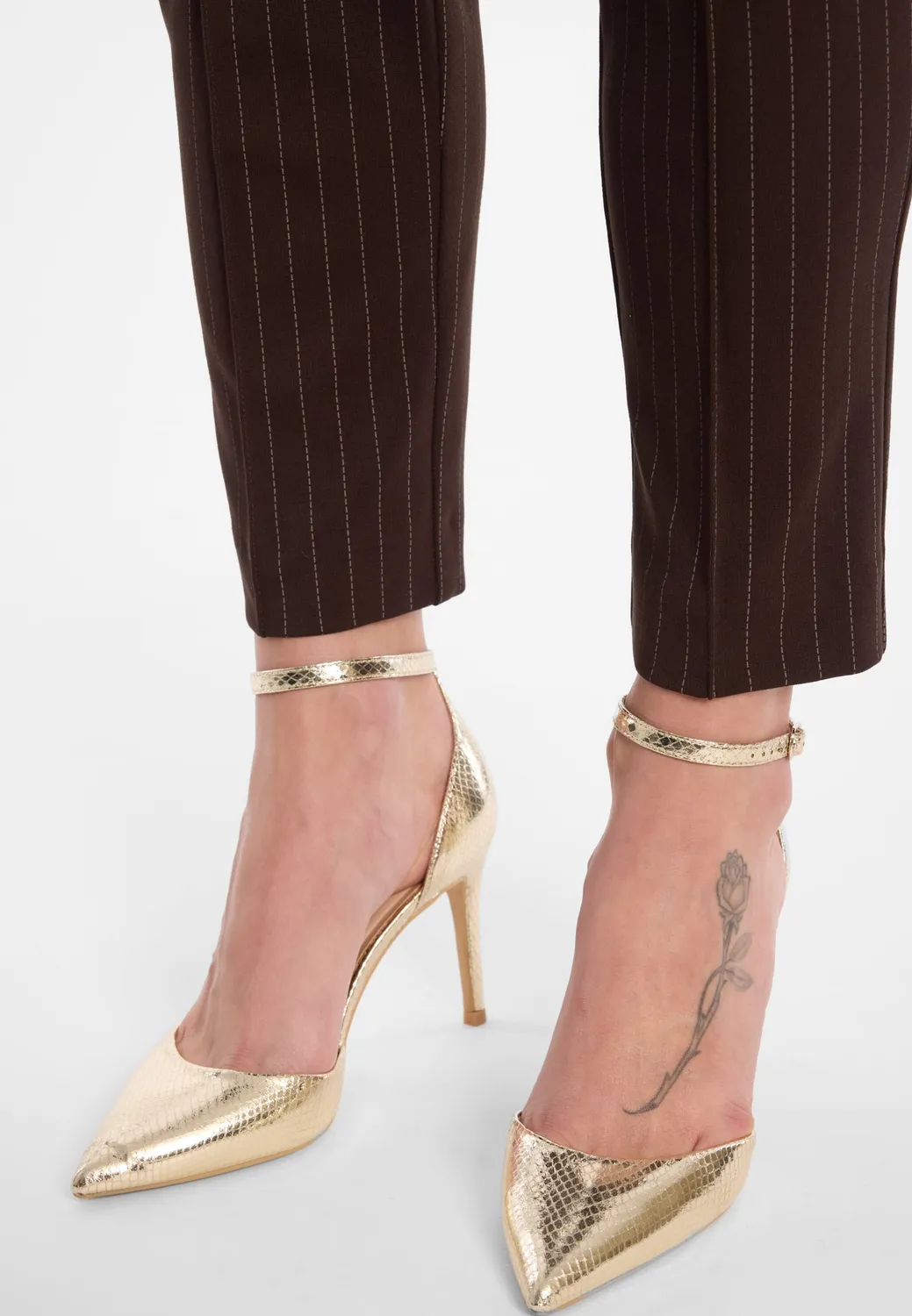 Ana Alcazar Elyrabelle pantaloni sigaretta gessato