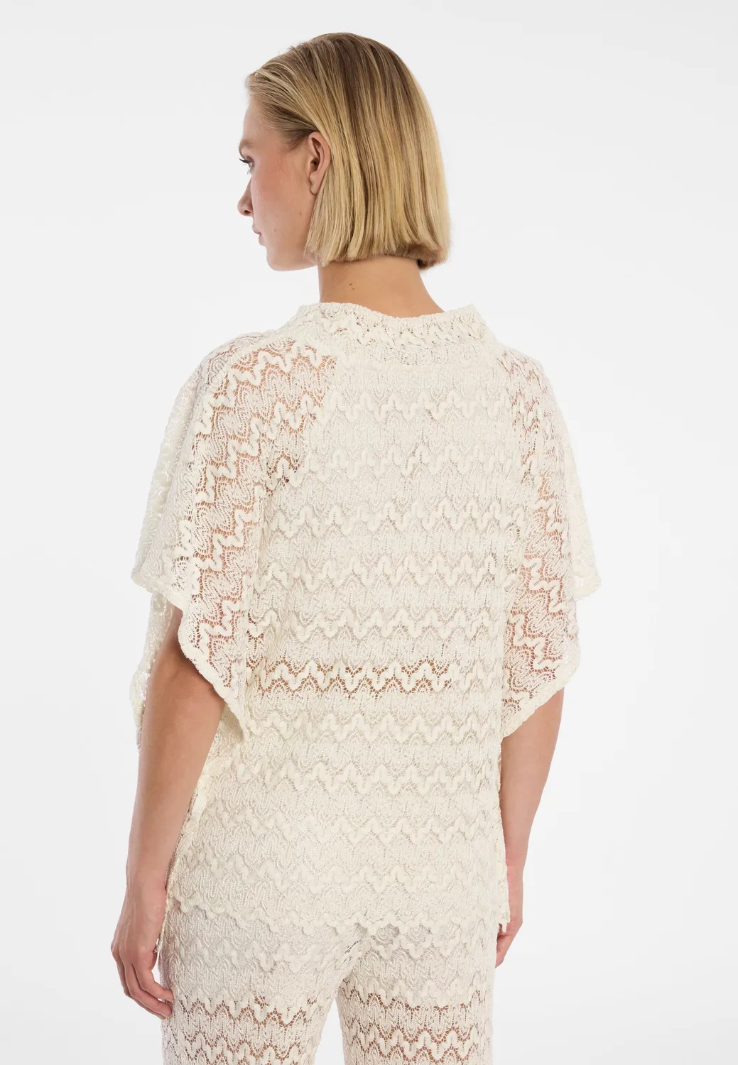 Ana Alcazar Duine top in maglia bianco elegante