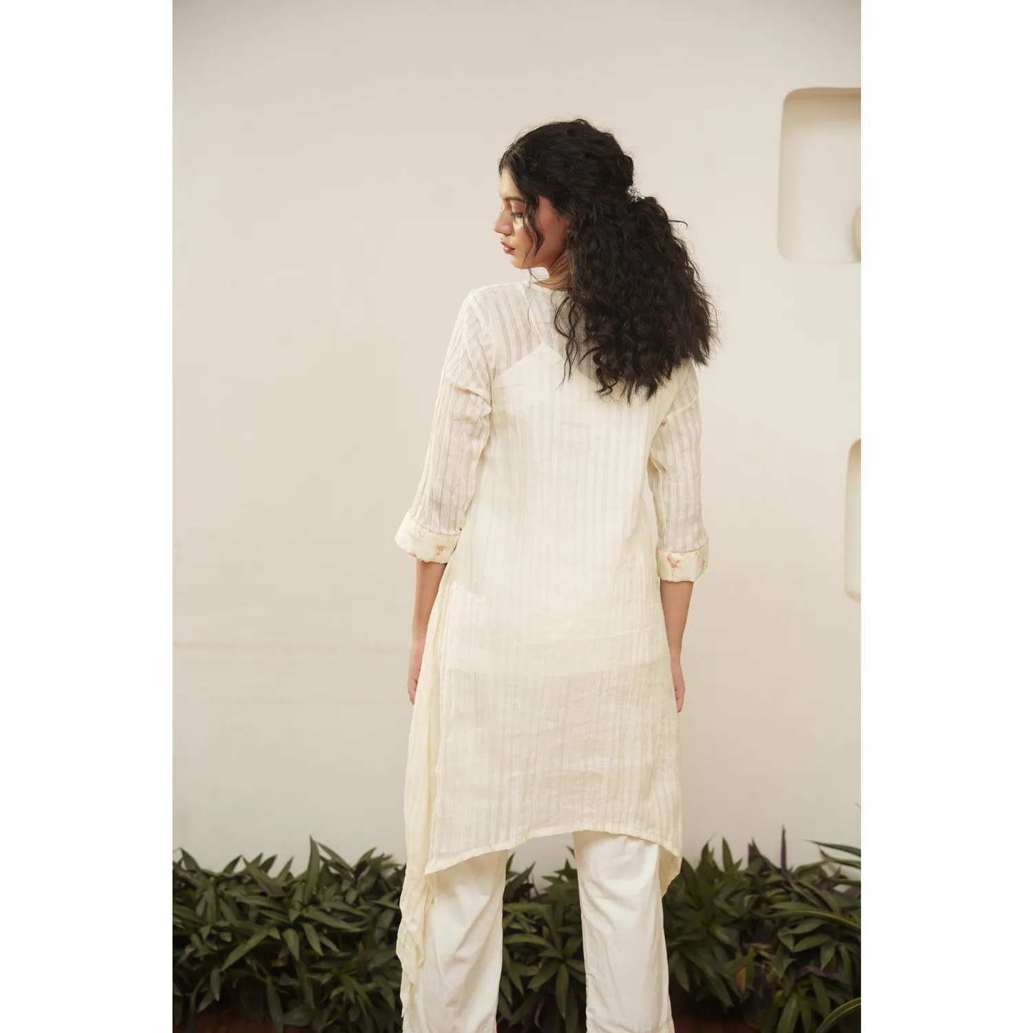 Our Dve Capsule 7 completo beige cotone 2 pezzi