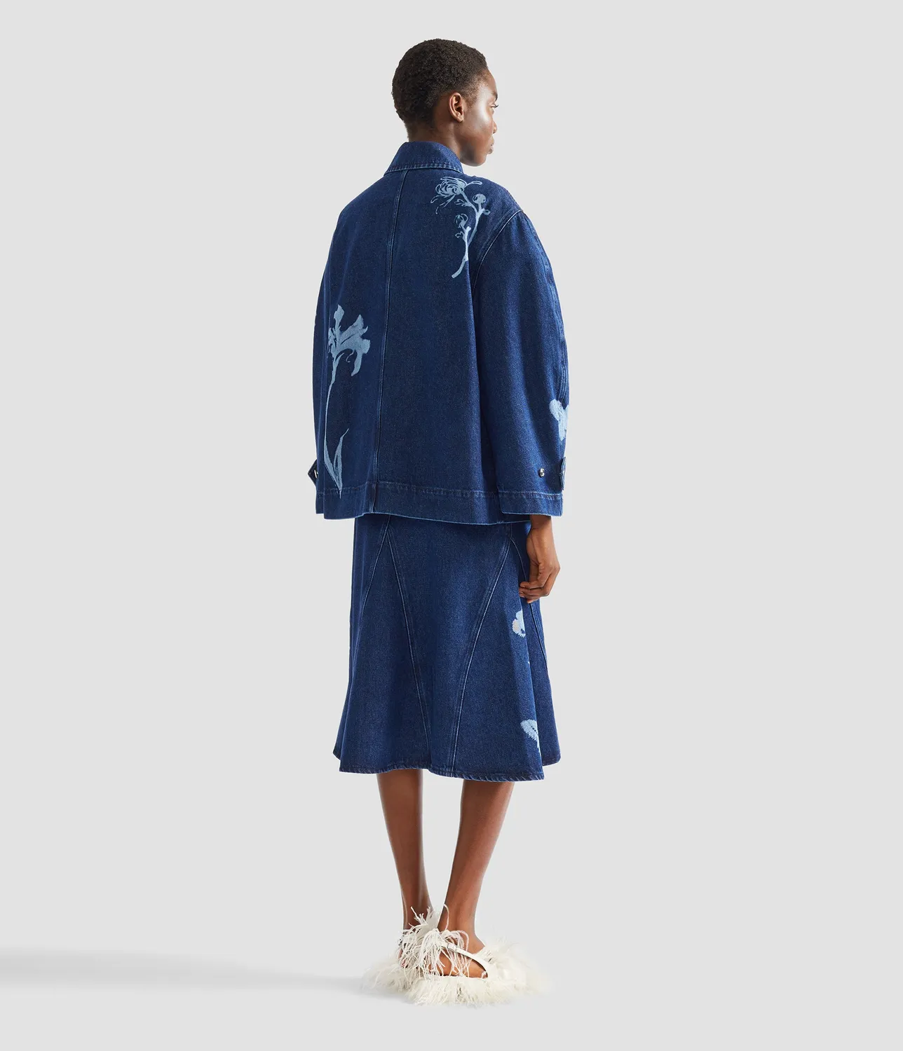 Erdem Indigo Denim Jacket giacca indaco oversize
