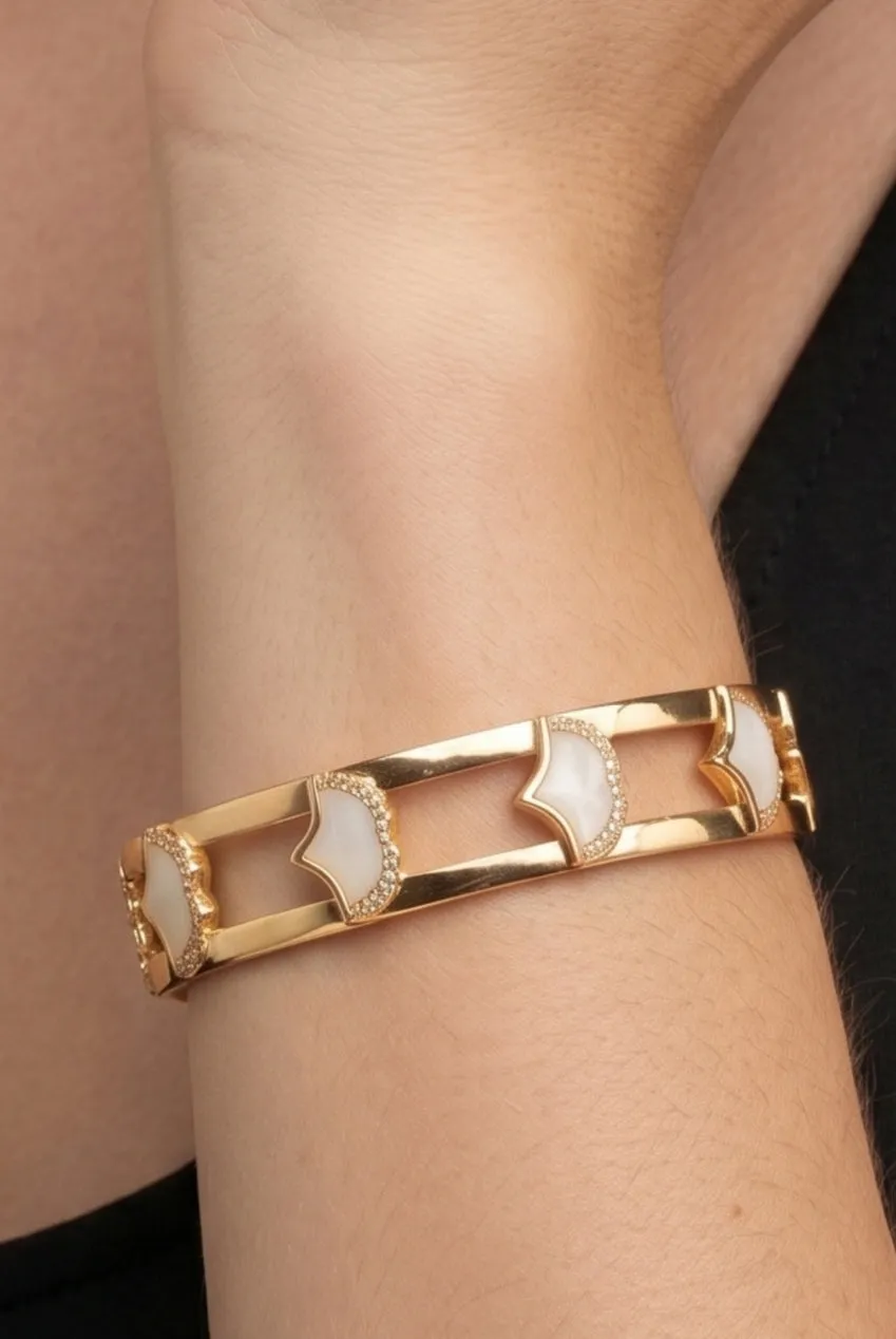 Uchi & Soto Gingko Gold bracciale oro foglia misura unica