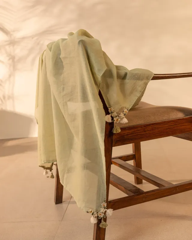 Our Dve Tangerine Mint Bloom foulard verde chiaro taglia unica
