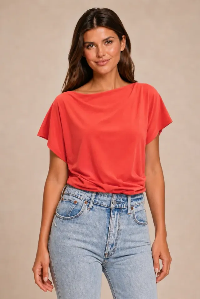 Honor Gold Finley Top Batwing Arancione