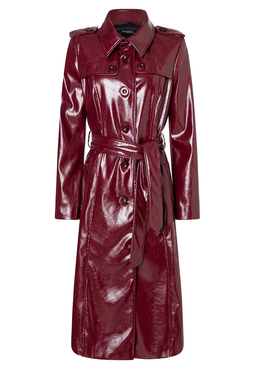 Ana Alcazar Acela trench bordeaux vernice