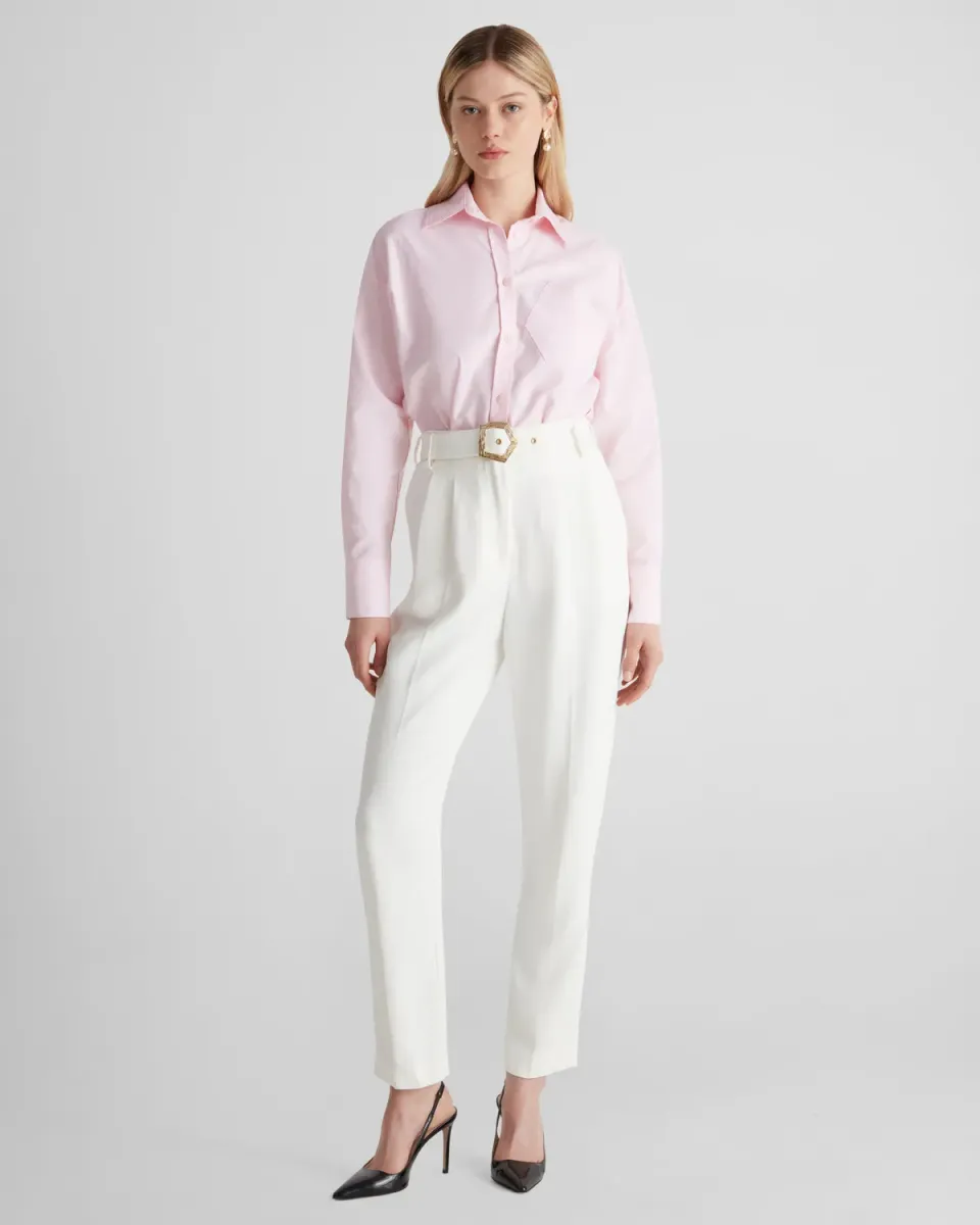 Violante Nessi Violi camicia oxford rosa cotone