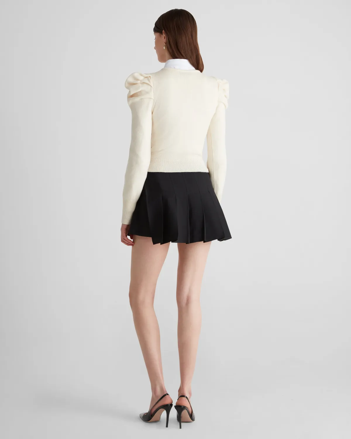 Violante Nessi Yayoy maglione avorio merino Zegna