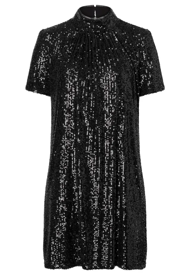 Ana Alcazar Salea miniabito paillettes nero