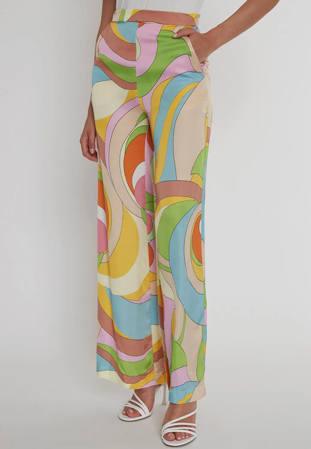 Ana Alcazar Pazora pantaloni palazzo fantasia vintage