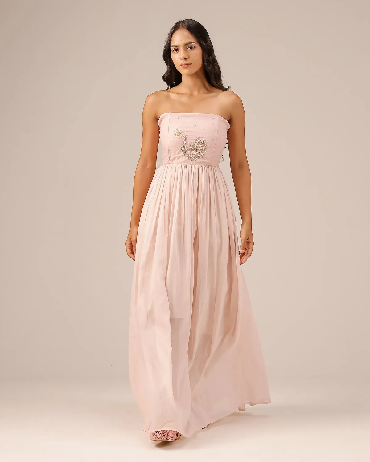 Our Dve Flora giacca e abito organza rosa