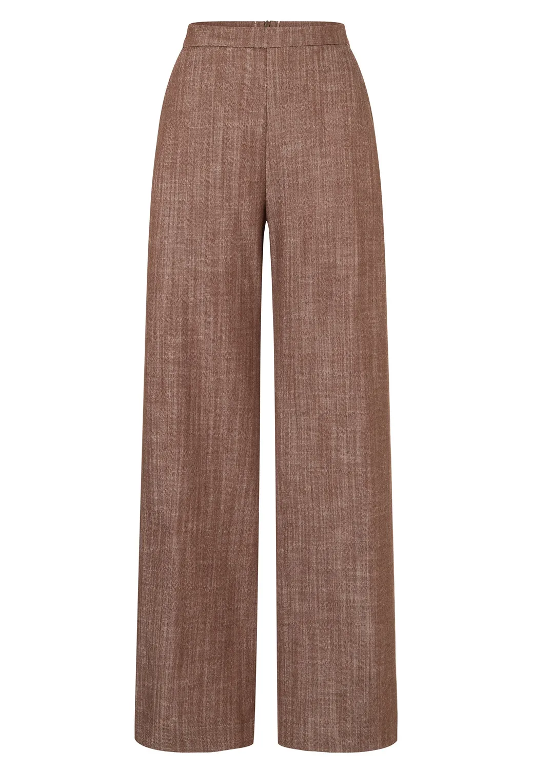 Ana Alcazar Enlosia jeans palazzo marrone cognac