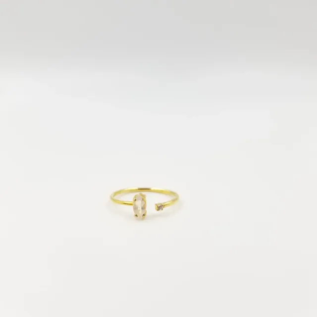 Our Dve Lily anello moonstone oro 18kt misura USA