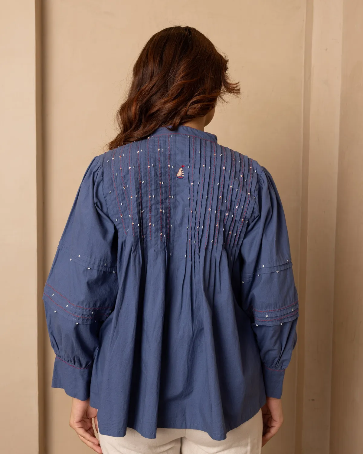 Our Dve Brig Top and Pants completo blu beige perle