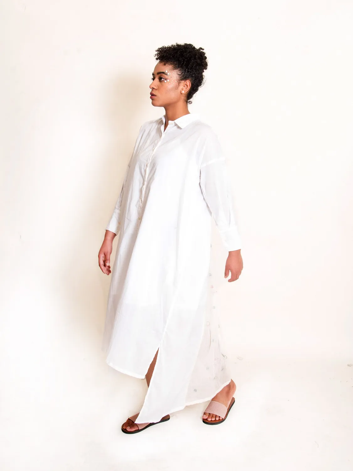 Our Dve Cordelia Poc abito camicia bianco mul cotone