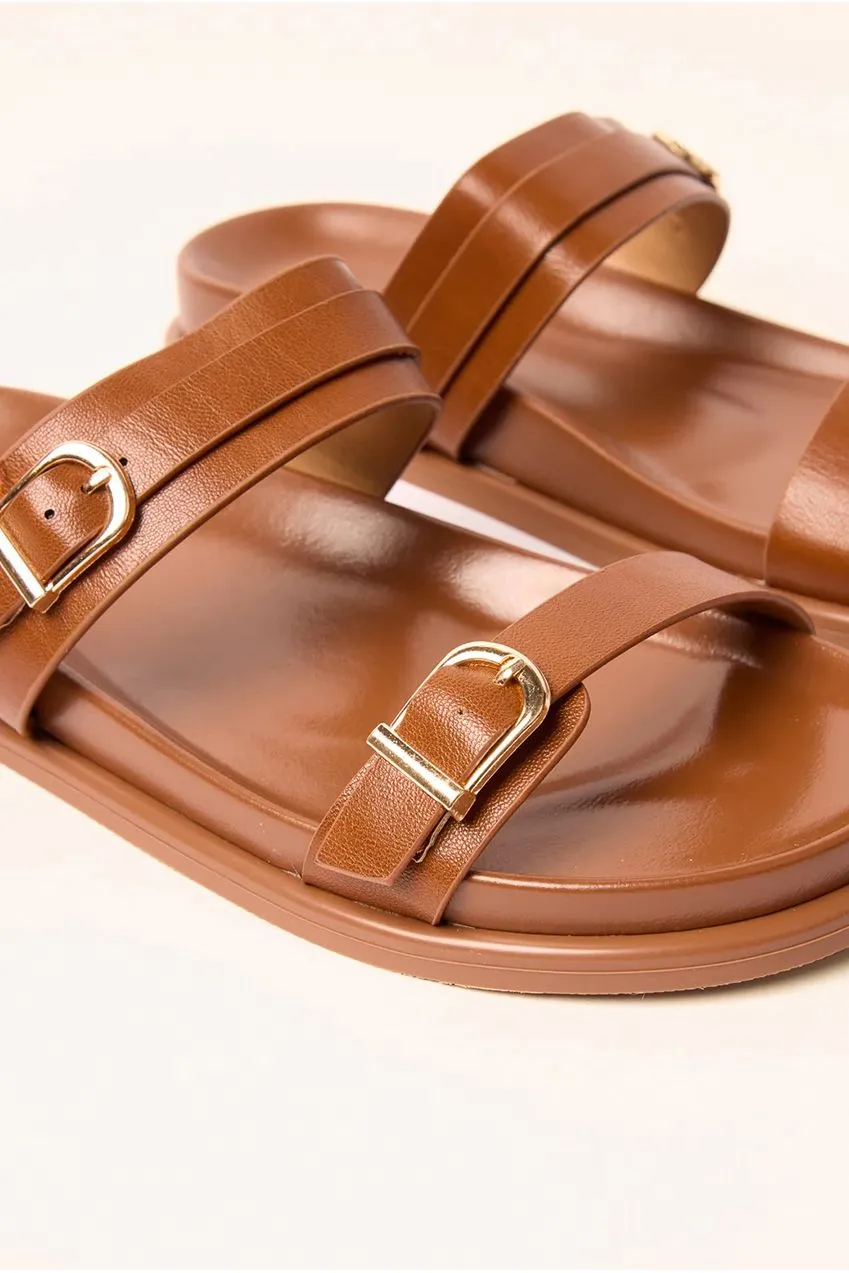 Blue Vanilla Sandali con Fibbia Camel Piatti