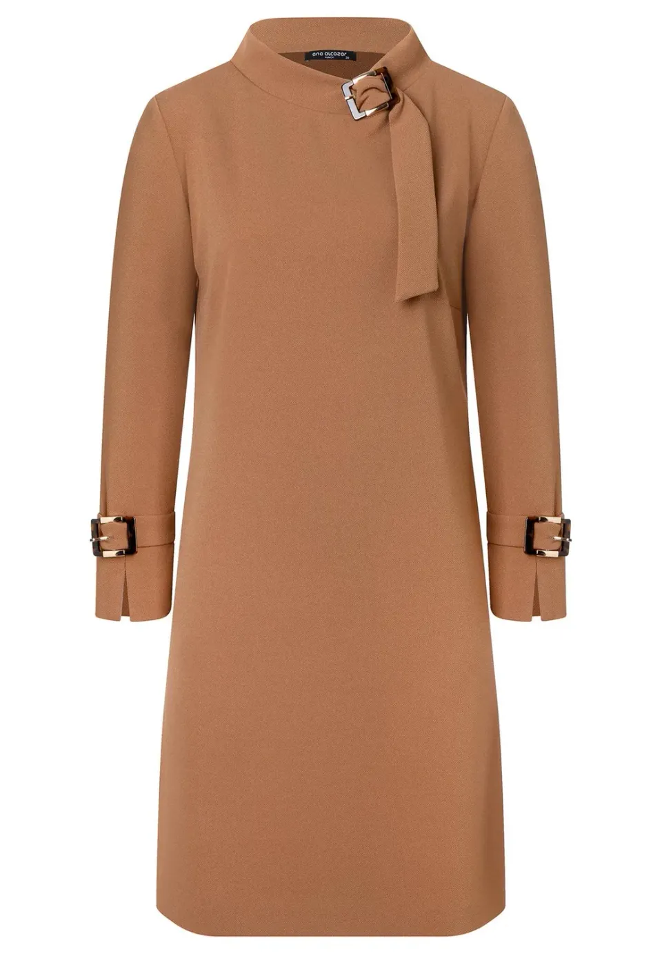 Ana Alcazar Sidara abito beige collo coreano
