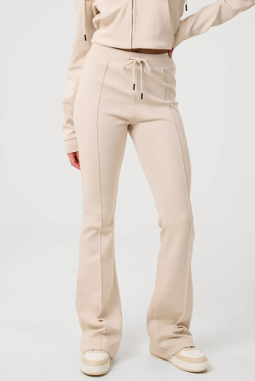 Pink Vanilla Pin Tuck pantaloni jersey stone svasati