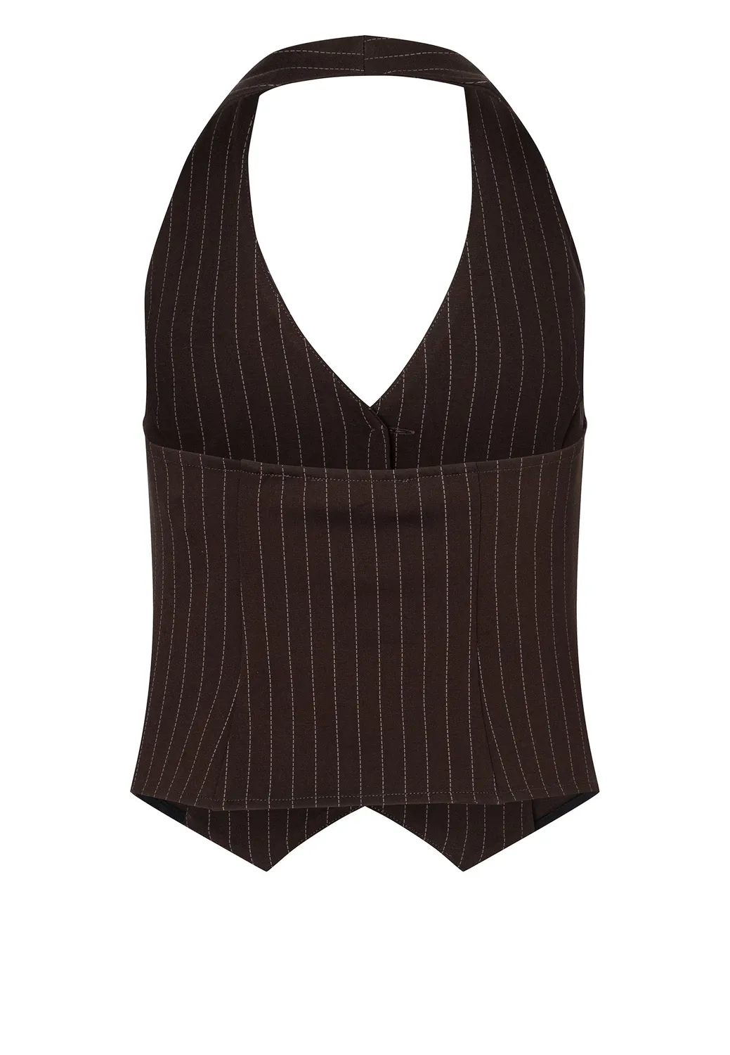 Ana Alcazar Enlyro gilet sartoriale espresso gessato