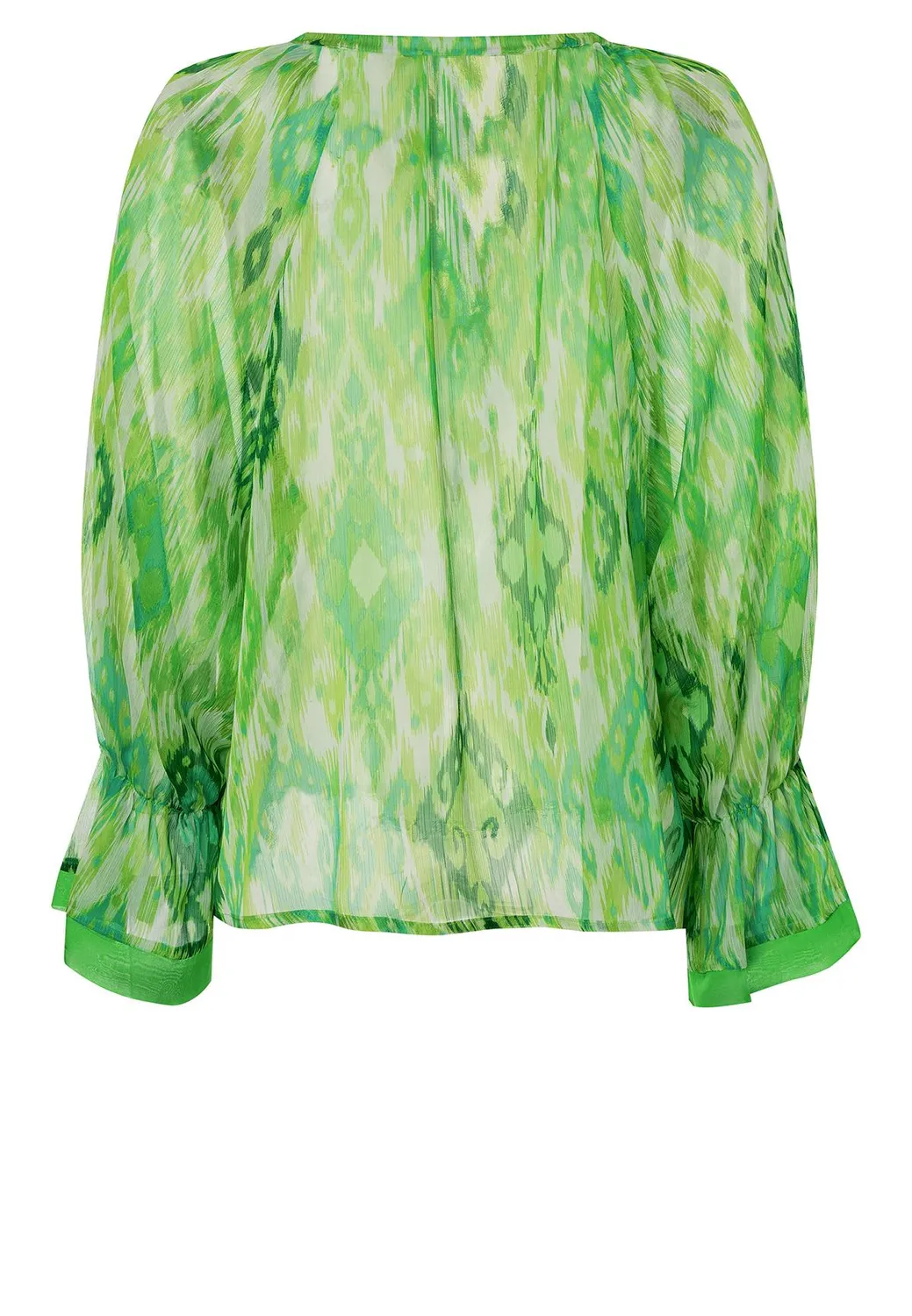 Ana Alcazar Lilori blusa chiffon verde fantasia