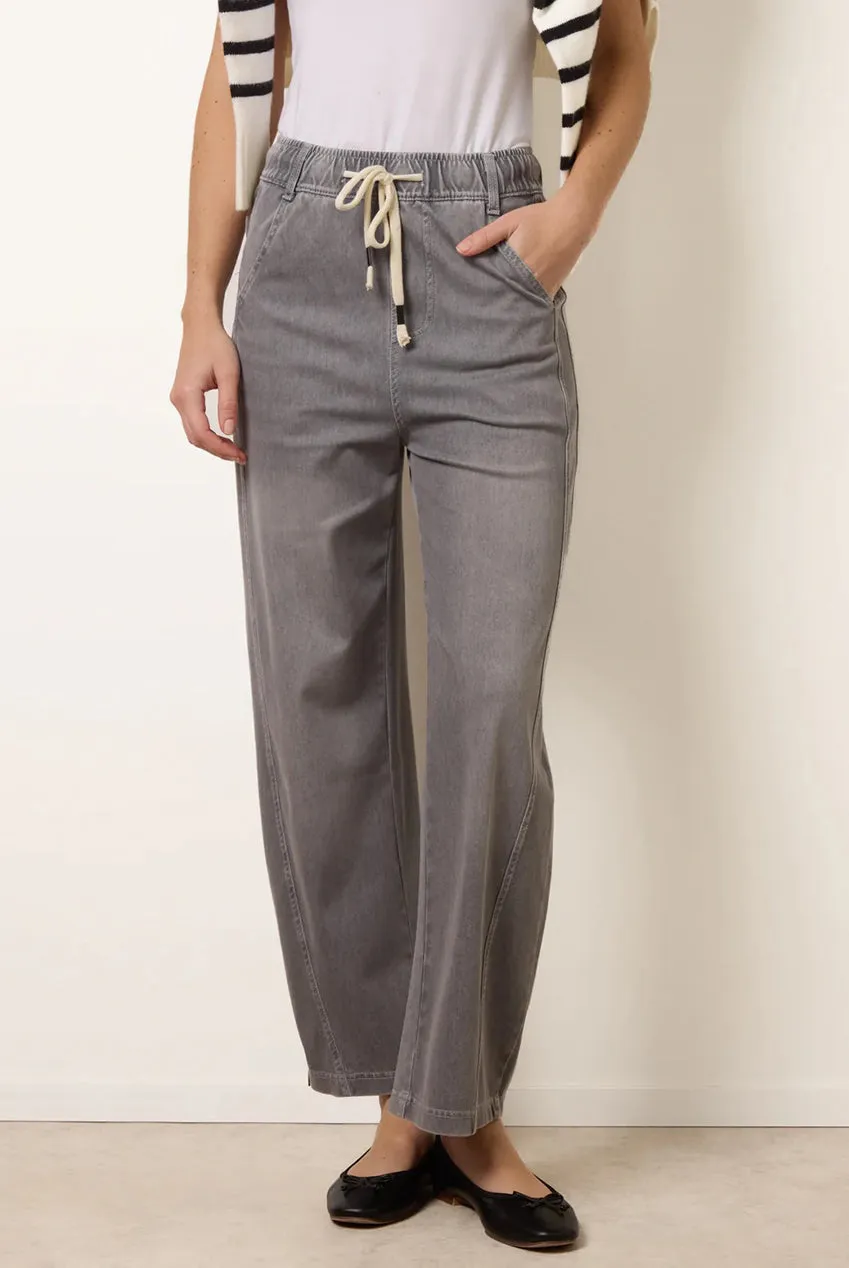 Blue Vanilla Drawstring Seam Detail jeans grigio chiaro elastici