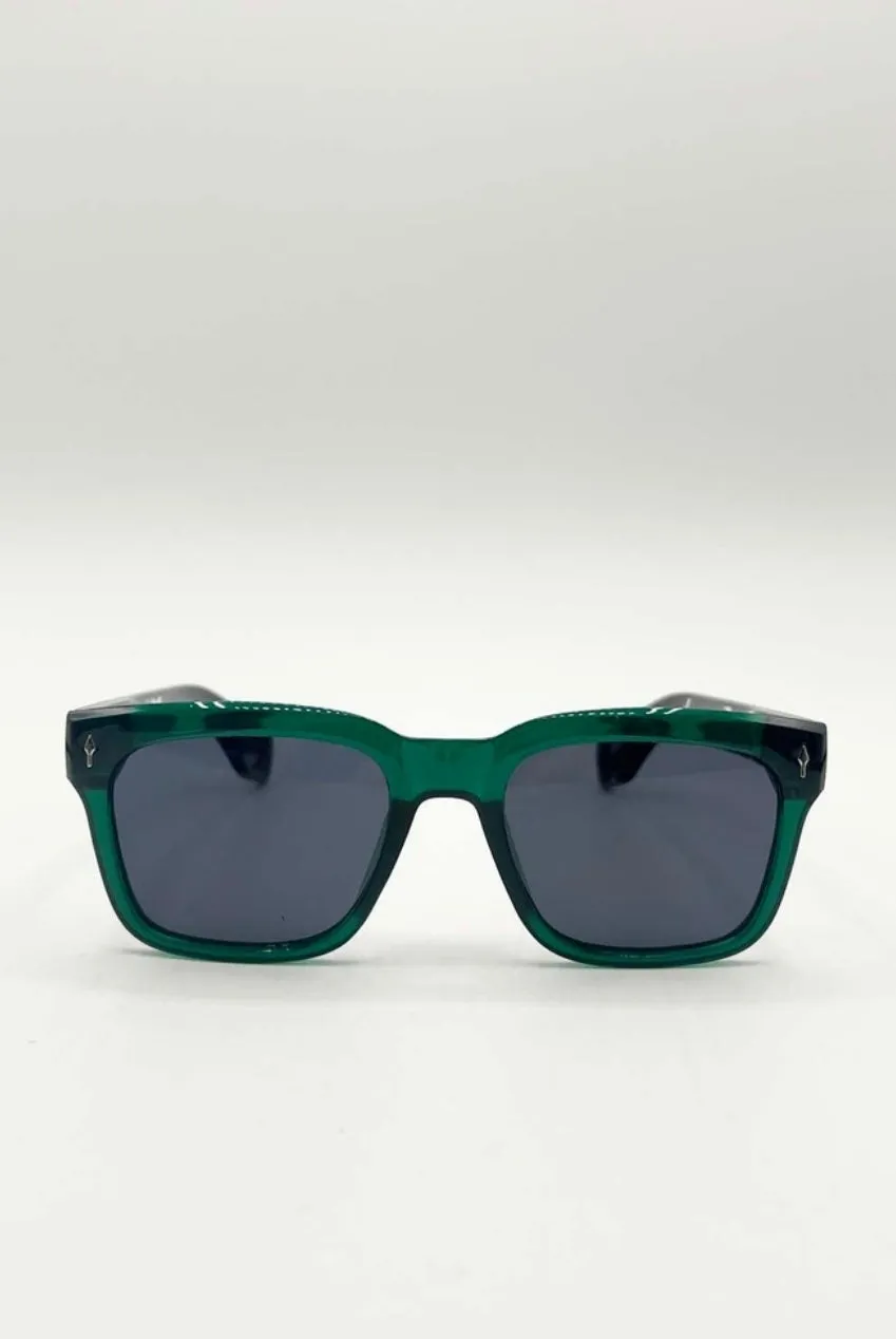 SVNX Square SG2502320 occhiali da sole verde nero UV400