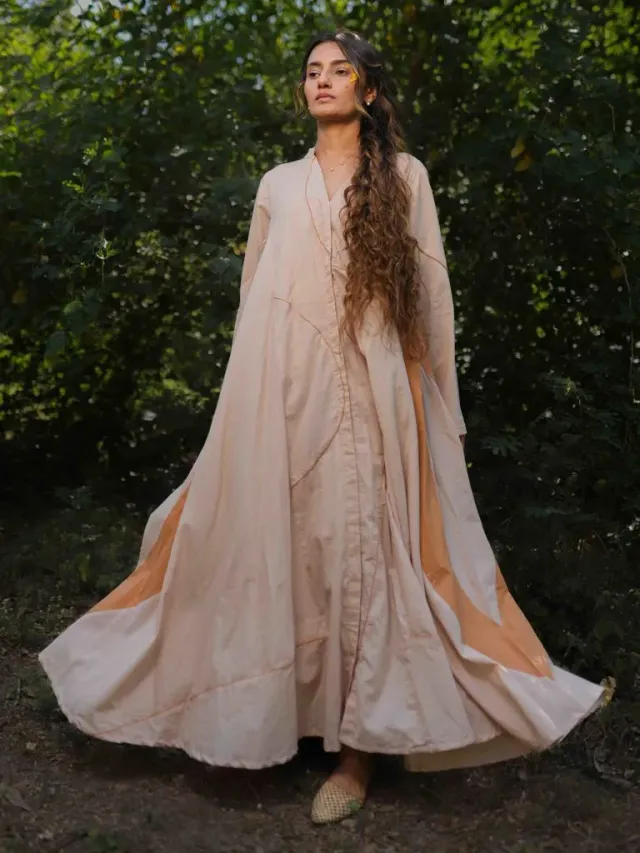 Our Dve Lailah Dress abito arancione cotone