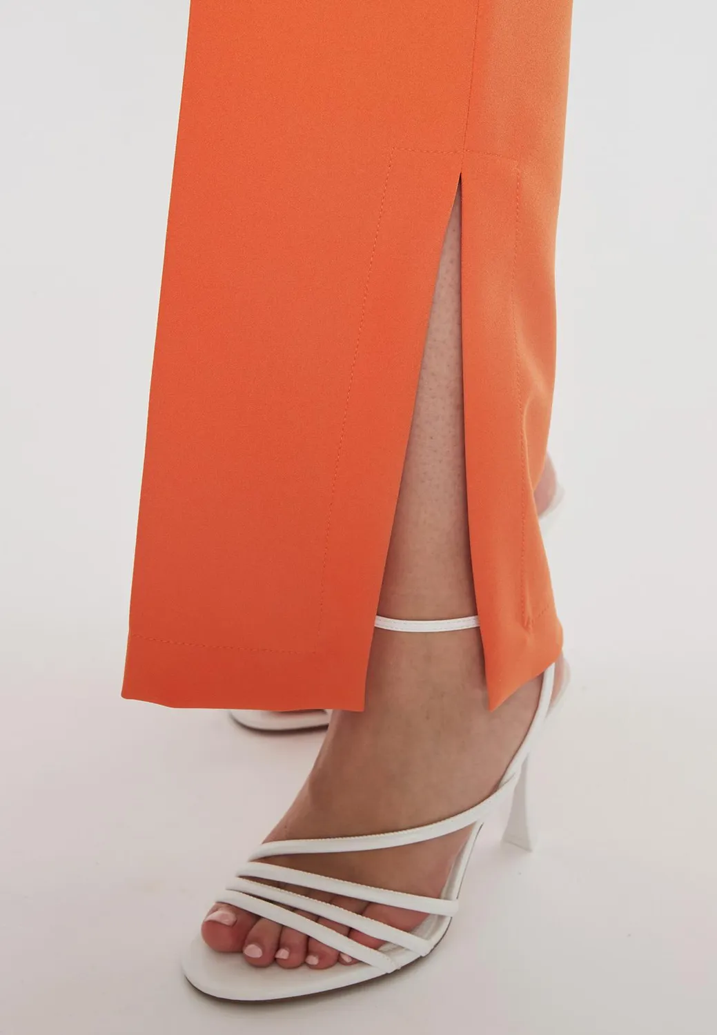 Ana Alcazar Pabari pantaloni estivi albicocca spacco
