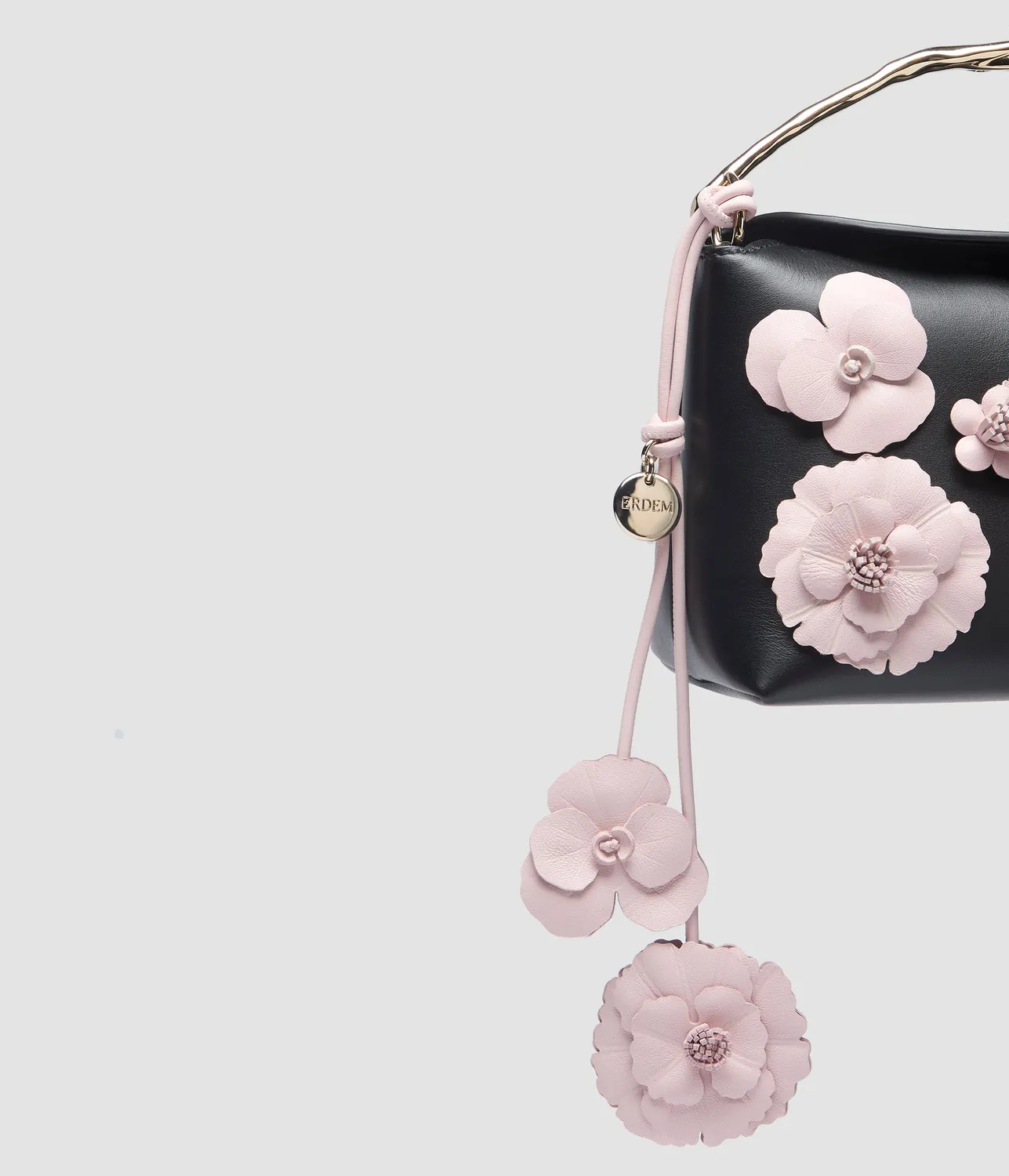 Erdem Flower Leather charm borsa pelle fiore