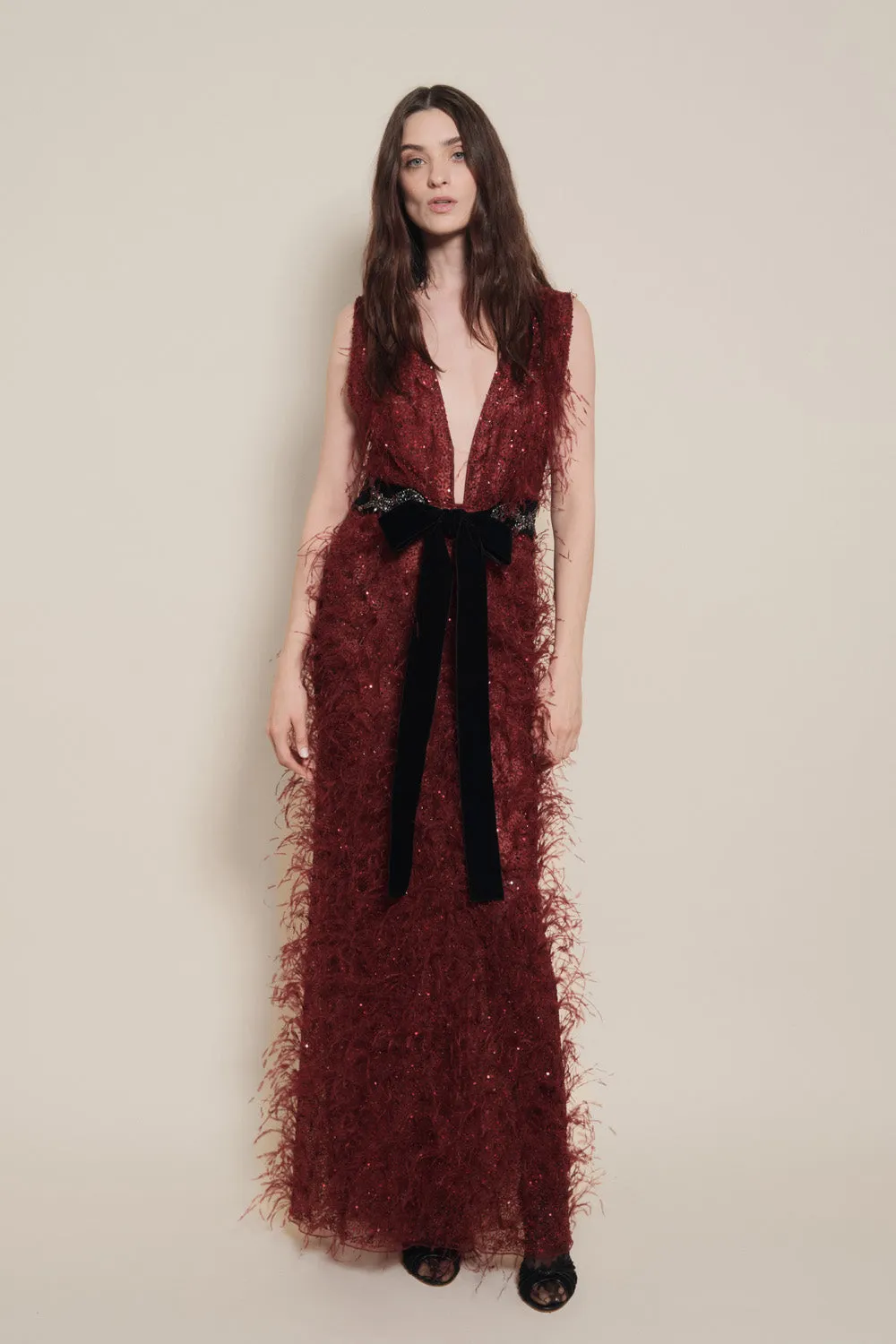 Johanna Ortiz Celestial Feminine cintura cotone nero