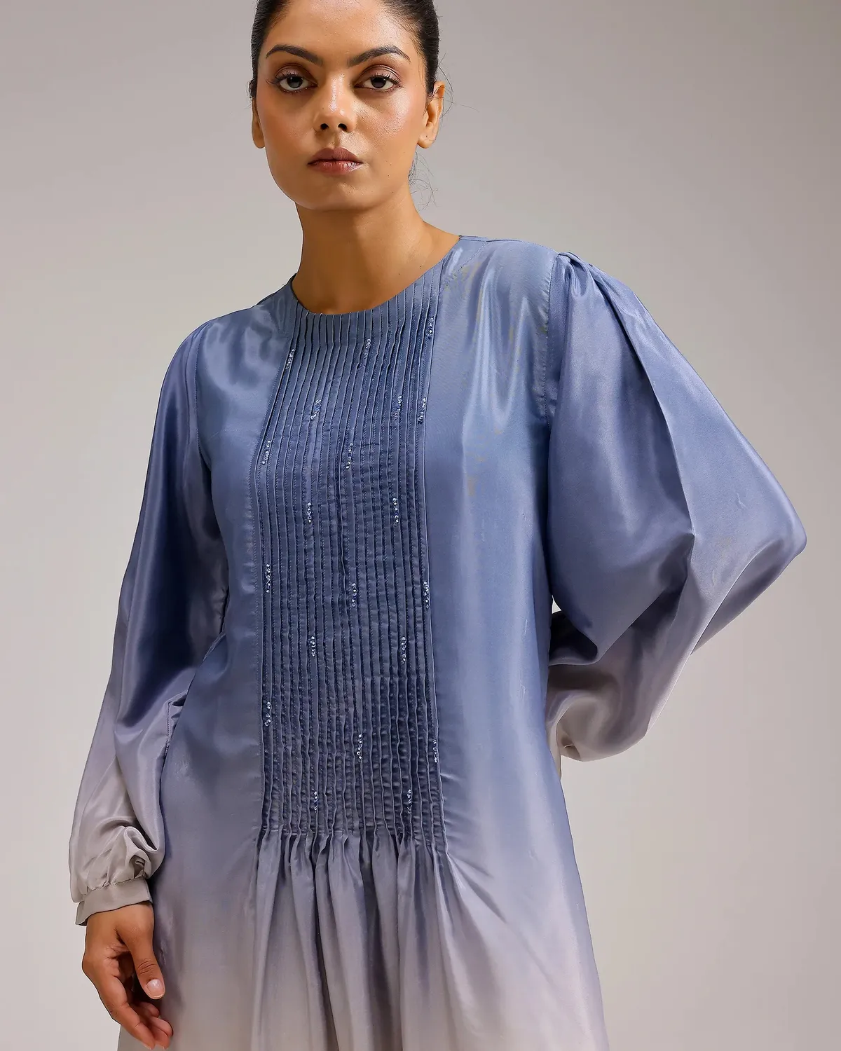 Our Dve Icy Elegance Dress abito blu avorio