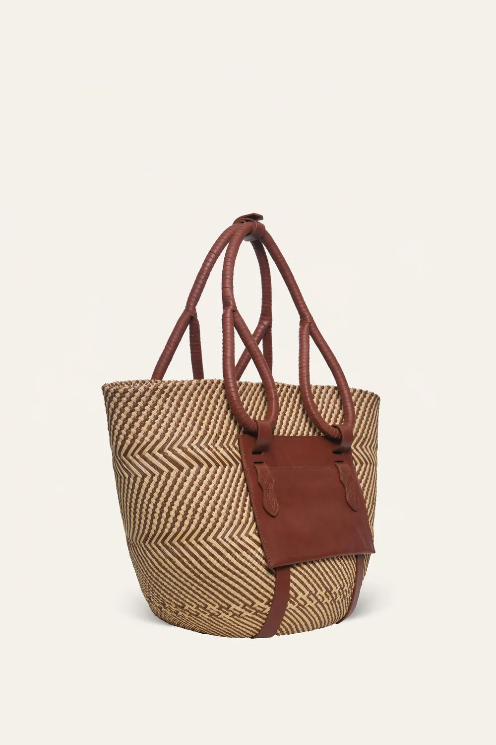 Johanna Ortiz Destination Seaside Tote Paglia Camel