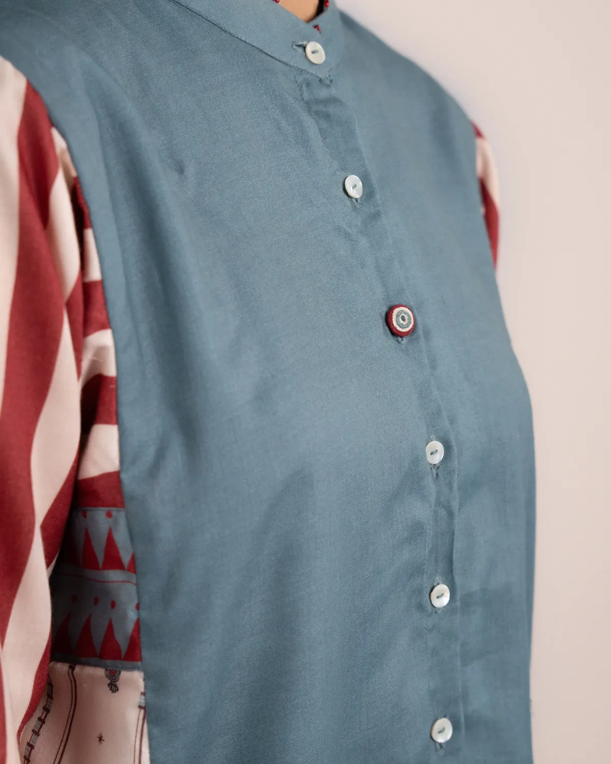 Our Dve Lyra camicia blu modal regular fit