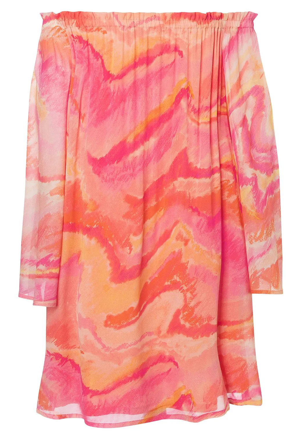 Ana Alcazar Refina abito Carmen chiffon tramonto