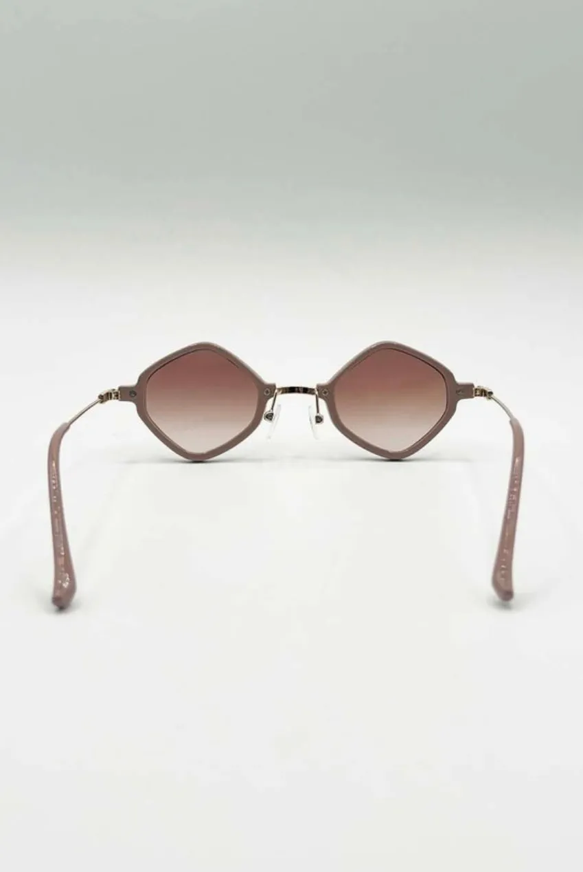 SVNX occhiali sole nude montatura oro UV400