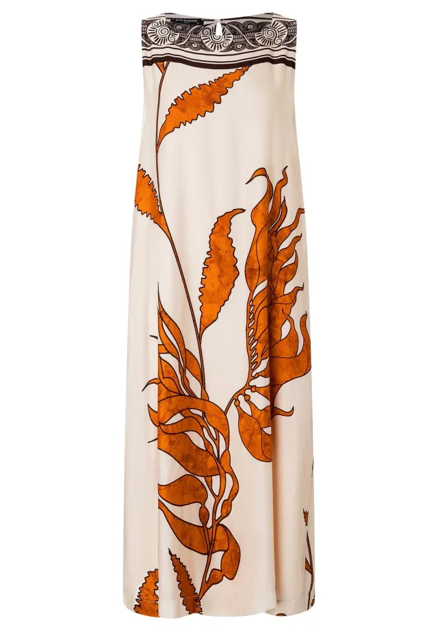 Ana Alcazar Palea vestito midi raso marrone