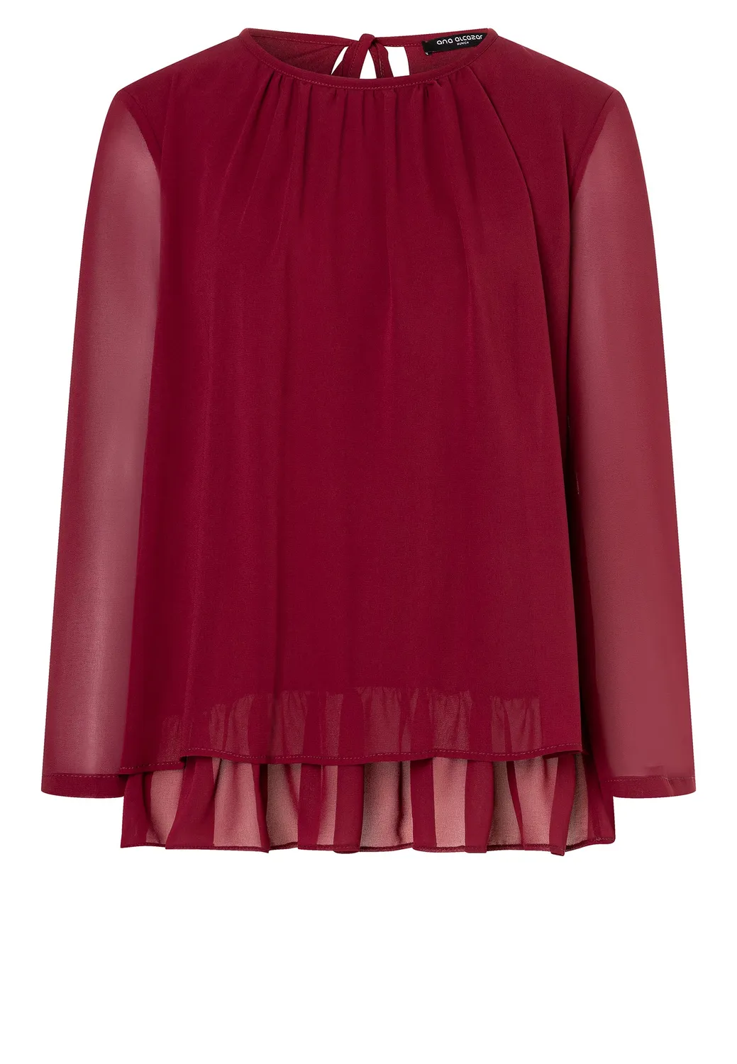 Ana Alcazar Cosmi top chiffon bordeaux ampio sera