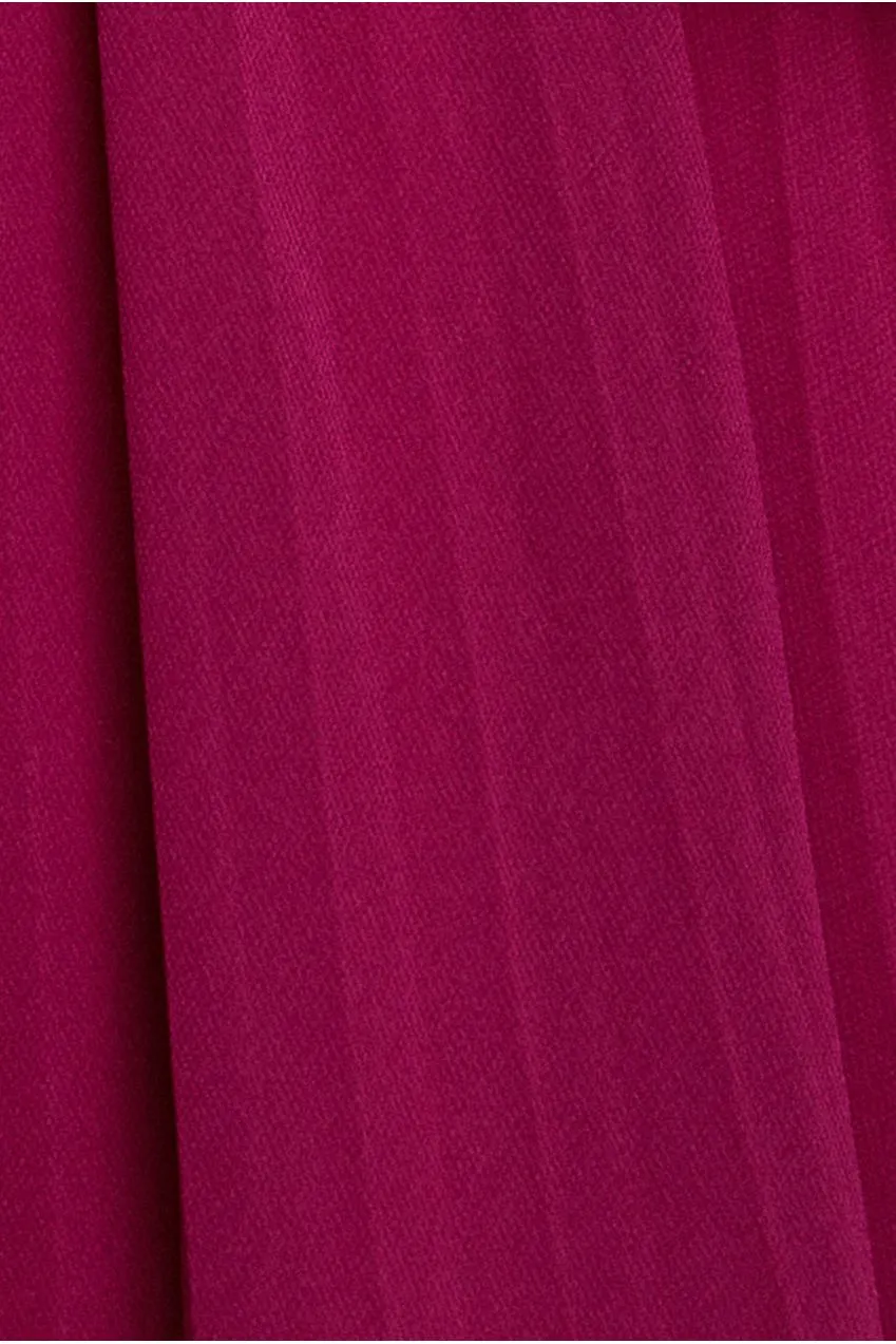 Goddiva Scarf Maxi abito magenta chiffon pieghettato