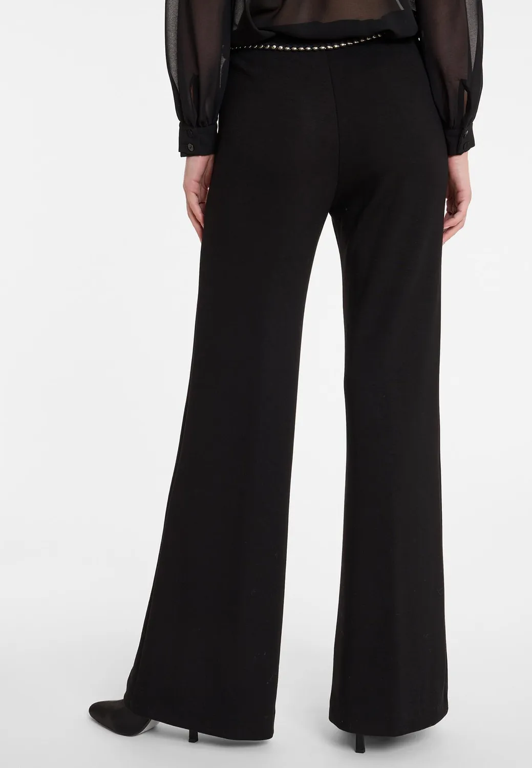 Ana Alcazar Agisi Pantaloni Zampa Neri Elasticizzati
