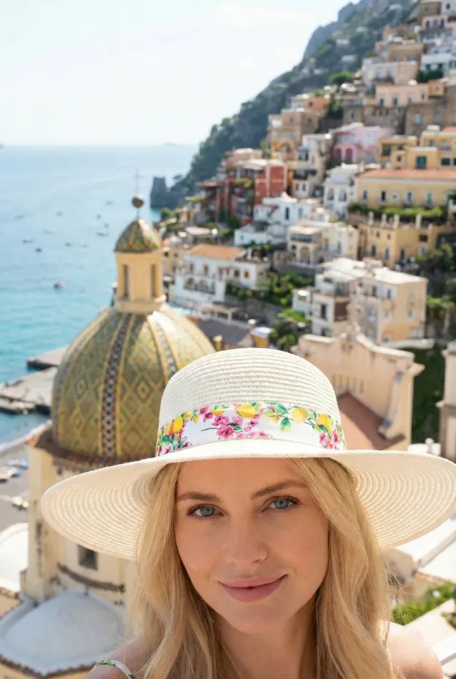 Antica Sartoria FW097 cappello fantasia agrumi fucsia