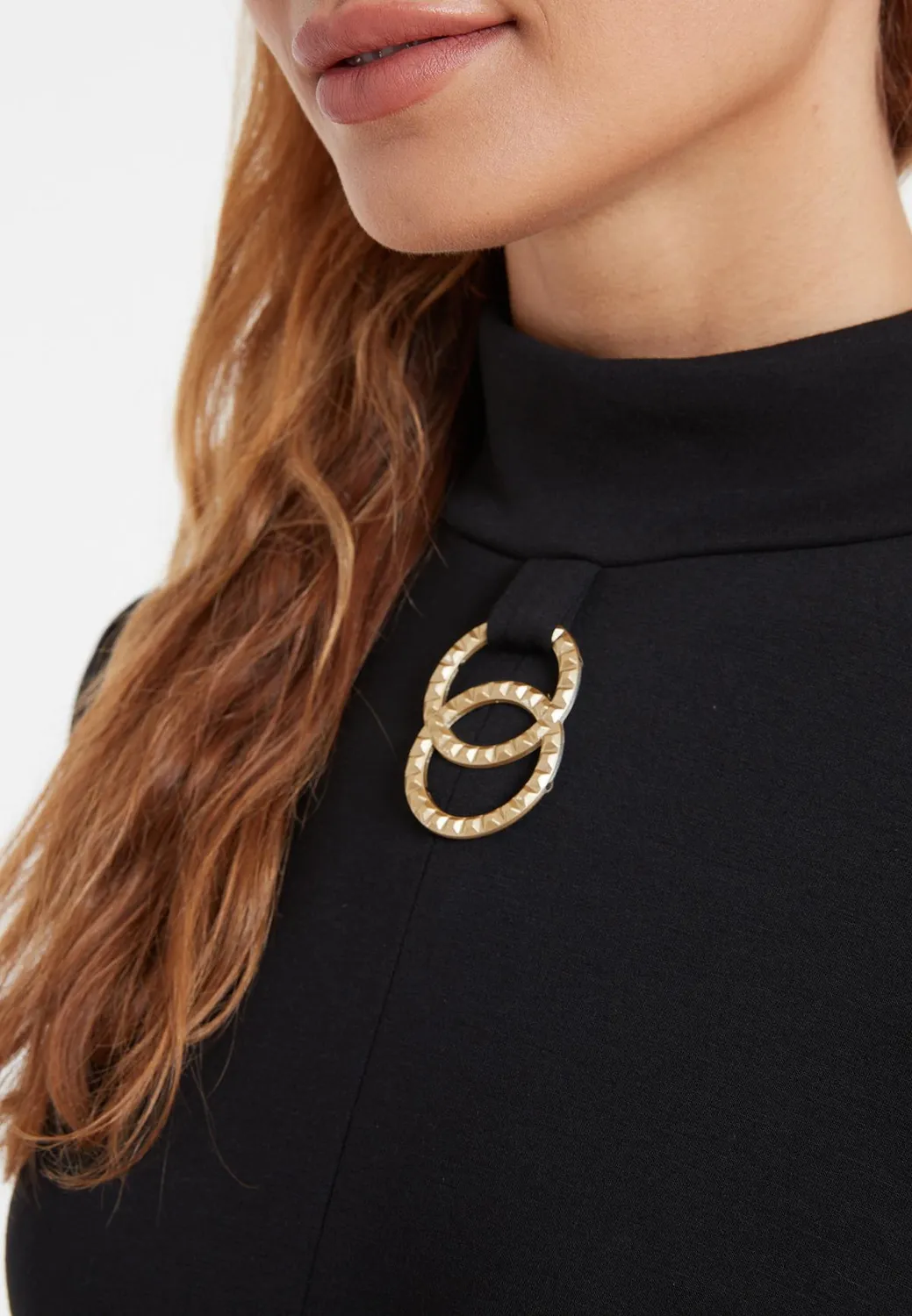 Ana Alcazar Semmi top nero elegante collo alto