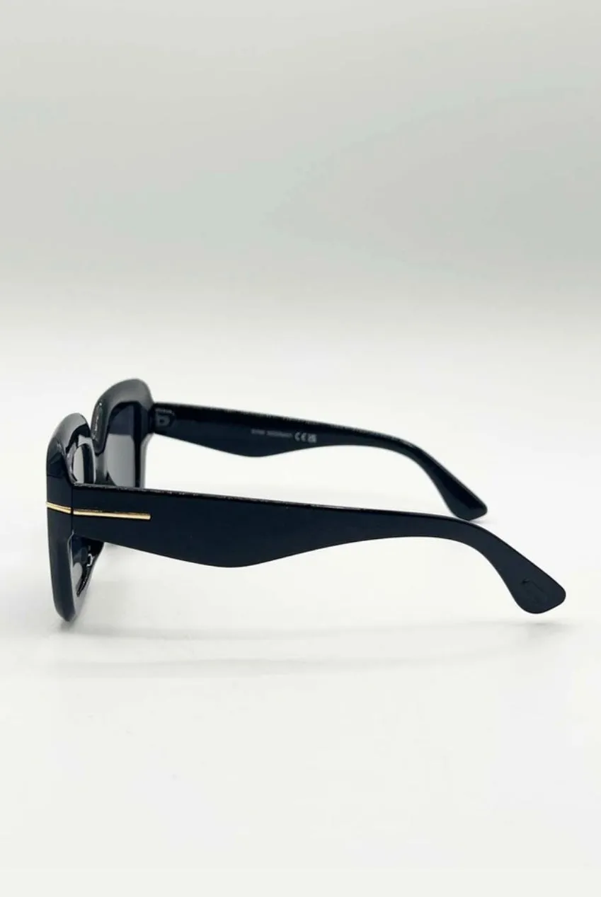 SVNX Bold Square occhiali da sole neri UV400 categoria 3